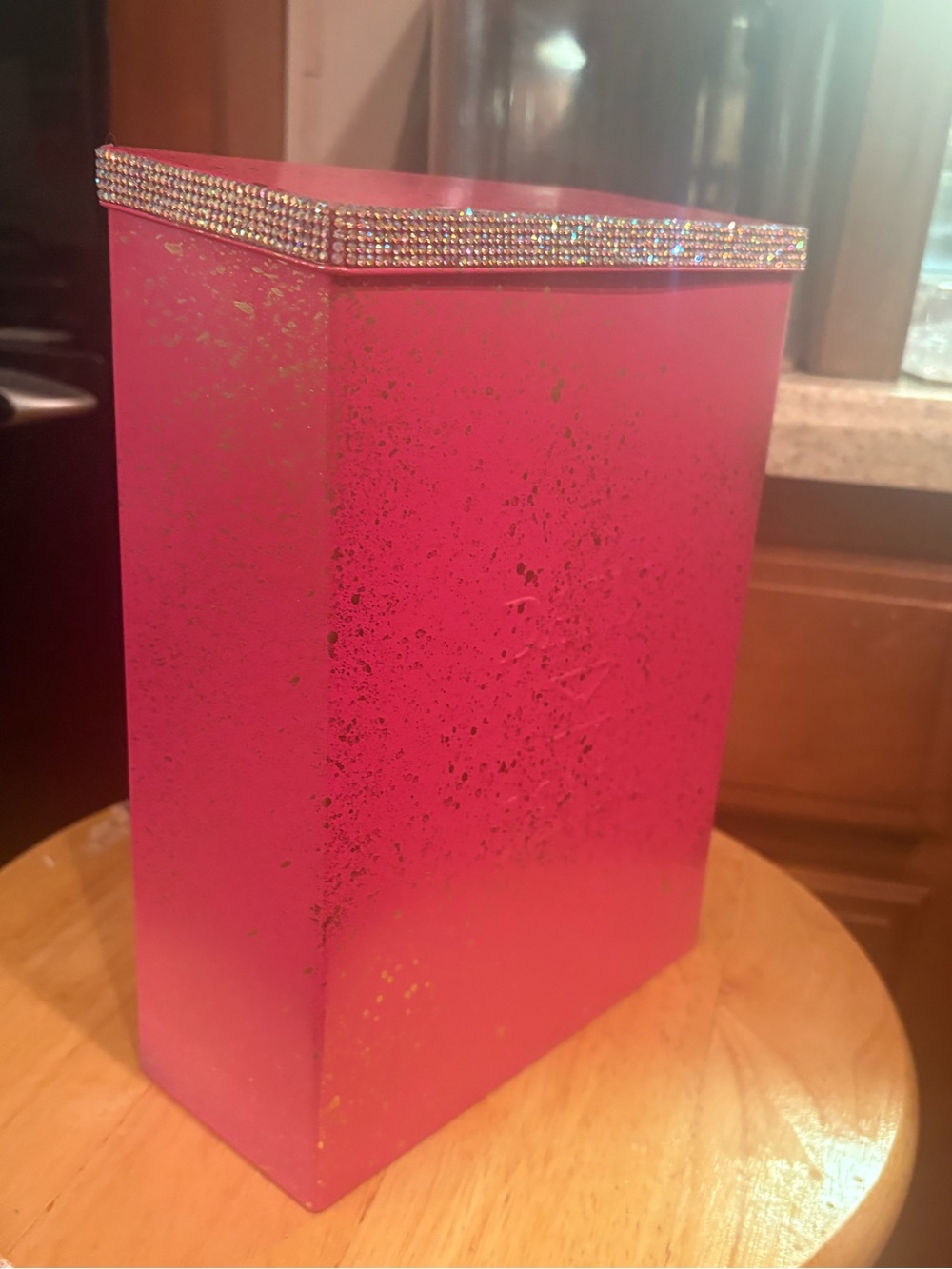 Hot Pink “Barbie theme”Decorative mail Storage Box w/Rhinestone Trim-FREE GIFT!